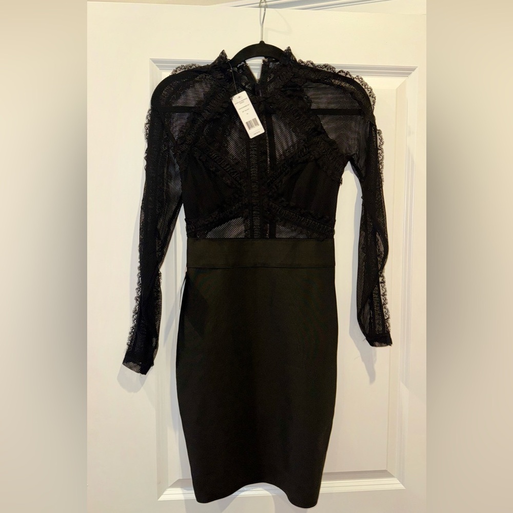 Bebe Ruffled Bandage Dress (XS)